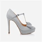 Titan Fabric Stiletto Pointed Toe Pump - Back View