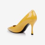 Yellow Patent Leather Pump - Back View