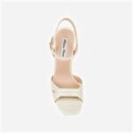 Beige Patent Lea High Heel Sandal - Detail View
