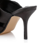 Black High Heel Mule - Detail View