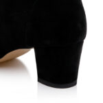 Black leather black ankle boot - Detail View