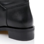 Black leather high ankle boot - Detail View