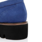 Blue Cow Suede Loafer - Detail View