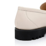 Bone Smooth Leather Loafer - Detail View