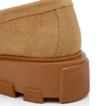 Brown Cow Suede Loafer - Detail View