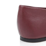 Burgundy Flat With Wide Elastic Band - Detail View