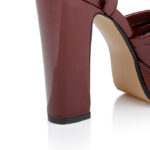 Burgundy High Heel Sandal - Detail View