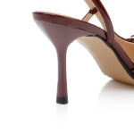 Burgundy High Heel Slingback - Detail View