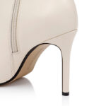 Butter Cream Kid Leather Ankle Boot - Detail View