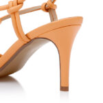Coral Kid Leather Sandal - Detail View