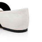 Cream Flat With Wide Elastic Band - Detail View