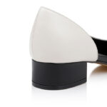 Cream_Black Hollow Pump - Detail View