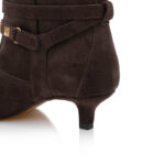 Dark brown leather ankle boot - Detail View