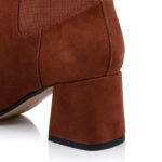 Downtown Brown Kid Suede Ankle Boot - Detail View