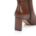 Downtown Brown Leather Knee Boot - Detail View