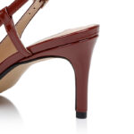 Fired Brick Patent Leather Slingback - Detail View