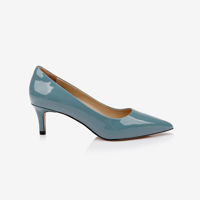Fog Blue Patent Leather Pump - Main View