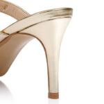 Light Gold Metallic Kid Leather Sandal - Detail View