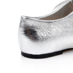 Metallic Silver  Flat With Bow - Detail View