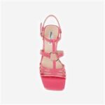 Morning Glory Patent Lea Stacked Wedge Sandal - Detail View