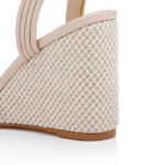 Nude Kid Pu Wedge Sandal - Detail View