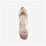 Orchid Smoke Shimmer Sand Fabric & Hotfix Stiletto Sandal - Detail View