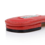 Red Kid Leather Flat Sandal - Detail View