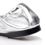 Shiny Silver Dancing Sandal - Detail View