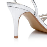 Silver Specco Lizard Synthetic Sandal - Detail View