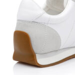 White Cow Suede&Nylon Fabric Sneaker - Detail View