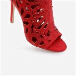 American Beauty Microsuede & Hotfix Stiletto Sandal - Angle View
