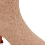 Beige Flyknit Ankle Boot - Angle View