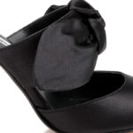 Black High Heel Mule - Angle View