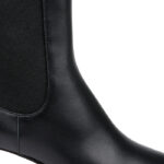 Black Kid Leather Ankle Boot - Angle View