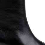 Black leather ankle boot - Angle View