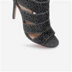 Blech Glitter Fabric Stiletto Sandal - Angle View
