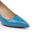 Blue Patent Leather Pump - Angle View