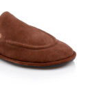 Brown Cow Suede Leather Strobel Shoe - Angle View