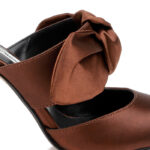 Dark Brown High Heel Mule - Angle View