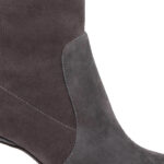 Downtown Brown Leather High Ankle Boot - Angle View