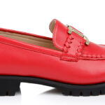 Fired Brick Leather Loafer - Angle View