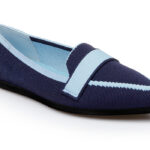 Navy Blue Flyknit Pump - Angle View