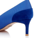 Night Fabric & Kid Suede Middle Heel Pump - Side View
