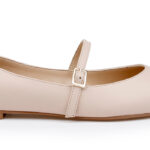 Nude Kid Leather Flat - Angle View