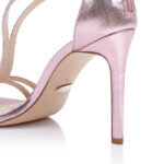 Orchid Smoke Shimmer Sand Fabric & Hotfix Stiletto Sandal - Angle View