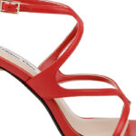 Red Kid Leatherl Sandal - Angle View