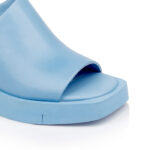 Sky Blue Cow Leather Sandal - Angle View