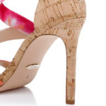 Tie Dye Elastic & Cork Stiletto Sandal - Angle View