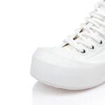 White Sliding Toe Canvas Sneaker - Angle View