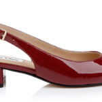 Wine Kid Leather Sandal - Angle View